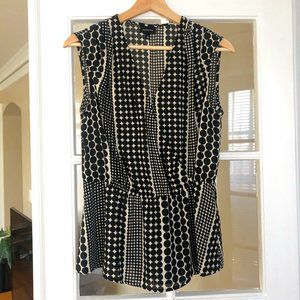 Cream and Black Blouse